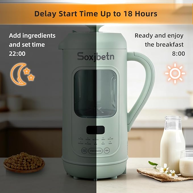 Nut Milk Maker &amp Multi-Function Blender - 1L Large Capacity Self-Cleaning for Almond Milk Soy Milk Smoothie Juice Baby Food Soup &amp More Quiet Design with Visual Window