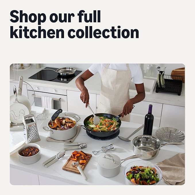 Amazon Basics Stainless Steel Cookware Set 5-Piece All Cooktop Friendly Dishwasher-Safe Induction Compatible