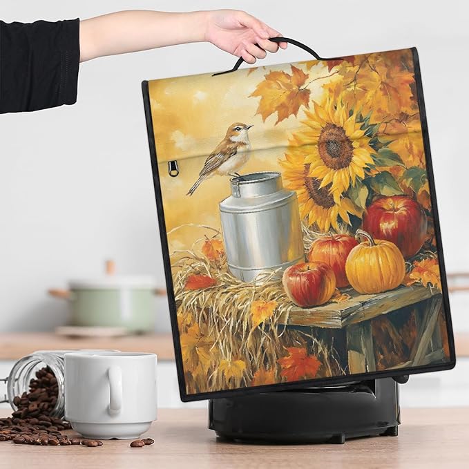 cfpolar Kitchen Aid Mixer Cover Compatible with 6-8 Quarts Sunflower Bird Autumn Stand Mixer Cover Kitchen Aid Mixers Accessories Appliance Organizer Bag Dust Covers with Zipper Pocket