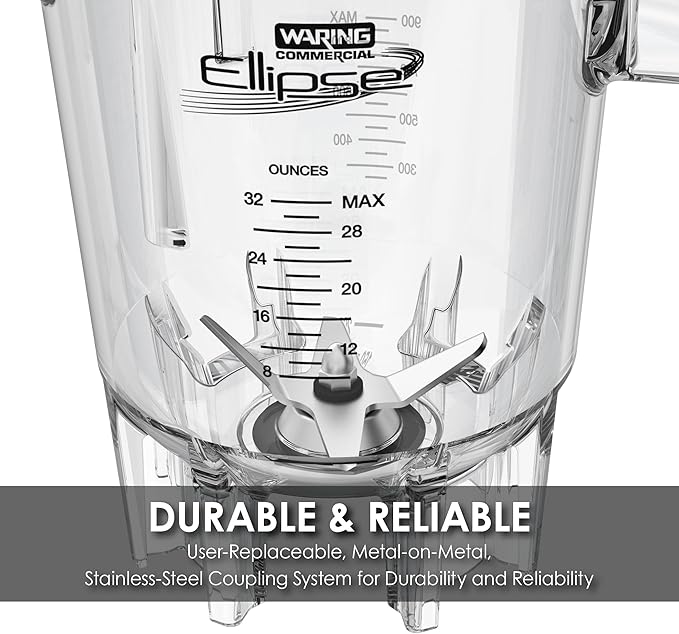 Waring Commercial 32 oz. Ellipse Copolyester Container with Drive Assembly and Single Charger