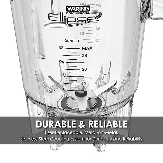 Waring Commercial 32 oz. Ellipse Copolyester Container with Drive Assembly