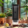 Portable Espresso Machine Wireless Electric 3-in-1 Coffee Maker with Self-Heating 20Bar Compatible with Large/Small Capsules &amp Ground Coffee Ideal for Camping Office Travel (Black)
