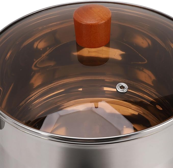 Kitchen Cookware Set Stainless Steel Cookware Set Wooden Handle Multifunctional Kitchen Cooking Set for Steaming Boiling Making Soup