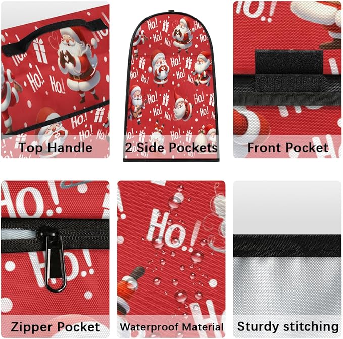 cfpolar Kitchen Aid Mixer Cover Compatible with 6-8 Quarts Cute Santa Claus Hat Xmas Stand Mixer Cover Kitchen Aid Mixers Accessories Appliance Organizer Bag Dust Covers with Zipper Pocket