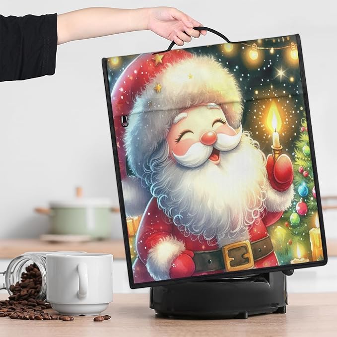 cfpolar Kitchen Aid Mixer Cover Compatible with 6-8 Quarts Xmas Cute Santa Claus Stand Mixer Cover Kitchen Aid Mixers Accessories Appliance Organizer Bag Dust Covers with Zipper Pocket