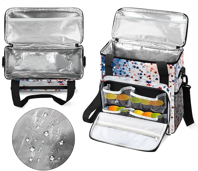 Blue Star Coffee Maker Carrying Bag Red Star Portable Travel Storage Tote Bag Compatible with K-Mini or K-Mini Plus Single Serve Coffee Brewer Carrying Case with Multiple Pockets &amp Shoulder Stra