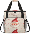 Abstract Santa Claus Coffee Maker Carrying Bag Cartoon Santa Claus Travel Storage Bag Compatible with K-Mini or K-Mini Plus Single Serve Coffee Brewer Carrying Case with Pockets &amp Shoulder Strap