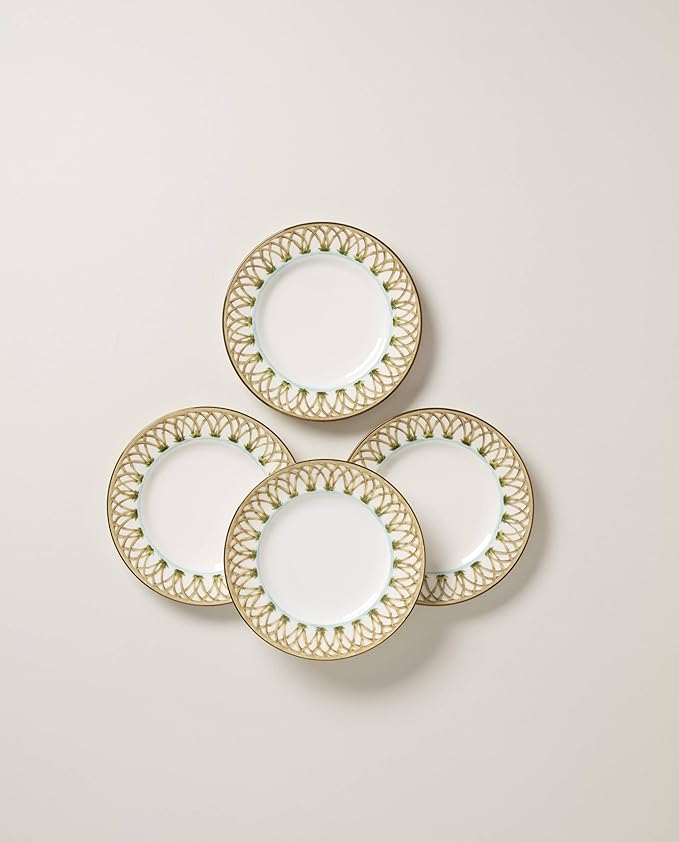 Lenox 897295 British Colonial Bamboo Accent Plates Set of 4