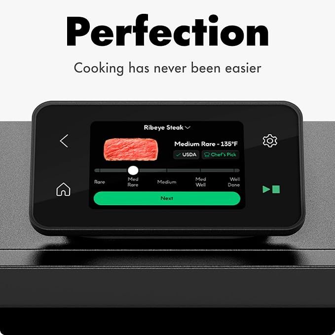 CHEF iQ MiniOven Smart Toaster Oven Air Fryer Combo 11-in-1 Countertop Convection Oven Bake Broil Air Fry Broil Dehydrate 1750W 25 Qt Capacity Fast Cooking with Touchscreen Controls – Black
