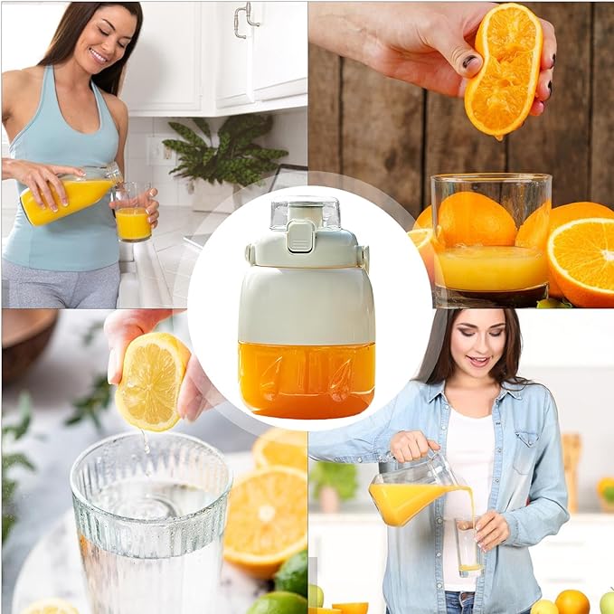Cordless Blender Cup - Portable Juicer Bottle 800ml Fruit Mixer | Electric Smoothiee Maker Machine Rechargeable Citrus Press for Daily Drinks with Strong Power Orange Lemon Lime Use Accessoire