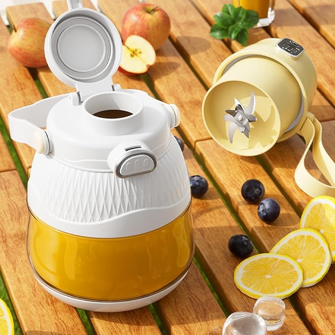 Portable Juicer Blender Cordless Electric Juicer 600ML with Detachable Components for Juicing Make Smoothies Blend Fruit Purees and More