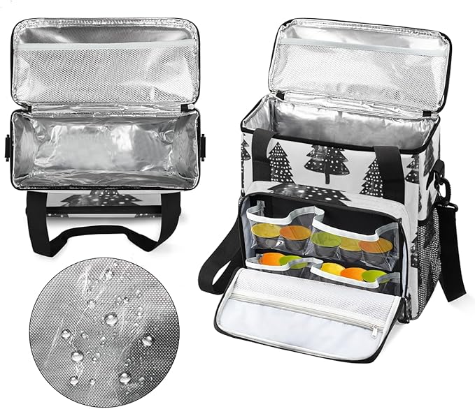 Christmas Festivals Coffee Maker Carrying Bag Christmas Tree Travel Storage Bag Compatible with K-Mini or K-Mini Plus Single Serve Coffee Brewer Carrying Case with Multiple Pockets &amp Shoulder St