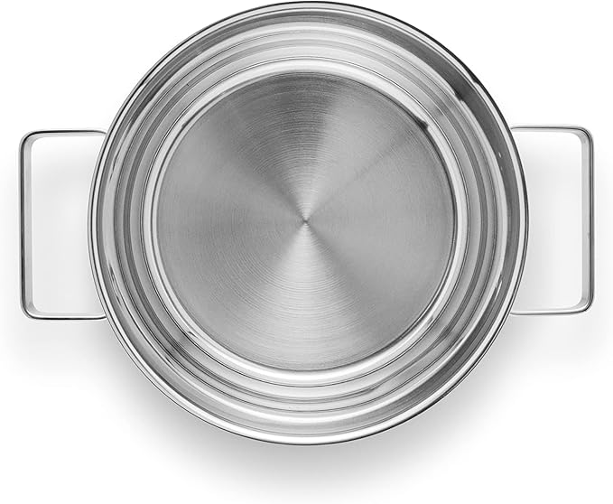 Eva Trio Stainless Steel Pot Set 3 Pieces 1.1 L 2.2 L 3.6 L Complete Pot Set that Covers Every Need for Daily Cooking Polished Steel