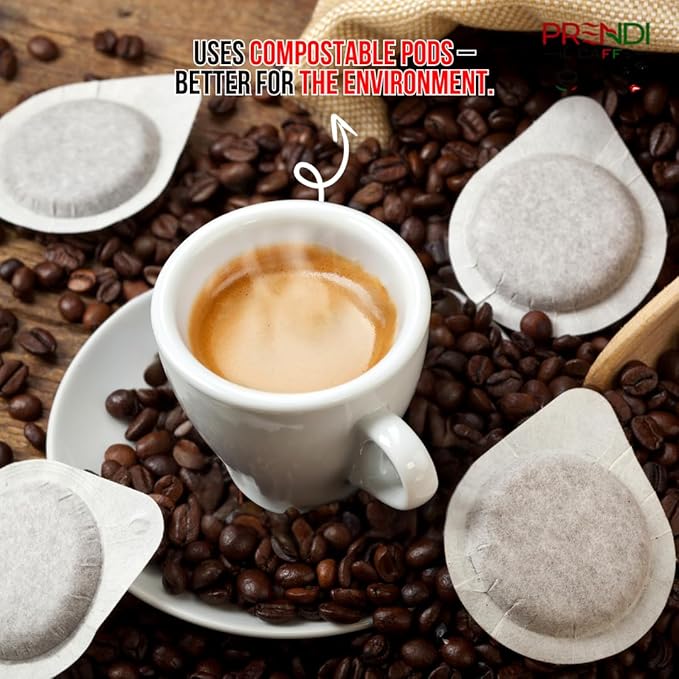 ESE Pod Espresso Machine – Spinel Pinocchio Coffee Maker for 44mm Paper Pods Made in Italy Compact Automatic Espresso Machine for Home &amp Office Includes 100 Free ESE Pods
