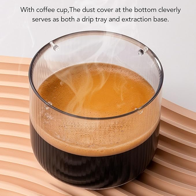 Diydeg Portable Coffee Maker Rechargeable Capsule Travel Coffee Maker Compatible with Ground Dual Mode Extraction Electric Espresso Machine for Outdoor Car RV Camping Hiking Office