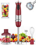 Immersion Blender Handheld 1000W 5 in 1 Corded Stick Hand Blender Kitchen with 12 Speed BPA-Free Mixing Beaker Chopper Whisk Milk Frother Perfect Emulsifier for Soup Baby Food Sauce Puree