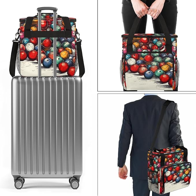 Graffiti Sport Ball Coffee Maker Carrying Bag Portable Travel Storage Tote Bag Compatible with K-Mini or K-Mini Plus Single Serve Coffee Brewer Carrying Case with Multiple Pockets &amp Shoulder Str