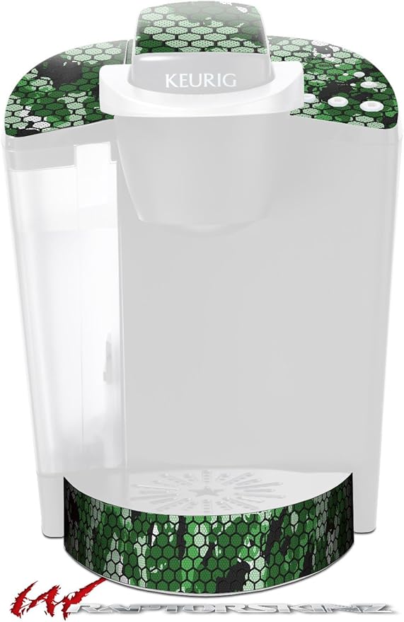 Decal Style Vinyl Skin compatible with Keurig K40 Elite Coffee Makers HEX Mesh Camo 01 Green (COFFEE MAKER NOT INCLUDED)