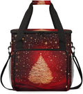 Christmas Tree Coffee Maker Carrying Bag Glitter Tree Travel Storage Bag Compatible with K-Mini or K-Mini Plus Single Serve Coffee Brewer Carrying Case with Multiple Pockets &amp Shoulder Strap