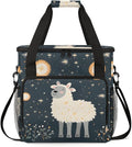 Cute Sheep Coffee Maker Carrying Bag Night Flowers Travel Storage Bag Compatible with K-Mini or K-Mini Plus Single Serve Coffee Brewer Carrying Case with Multiple Pockets &amp Shoulder Strap