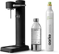 Aarke Carbonator lll with CO2 Cylinder Sparkling &amp Carbonation Water Machine Stainless Steel with PET BPA-Free Reusable Bottle Volume 1L/34 fl oz (Matte Black)