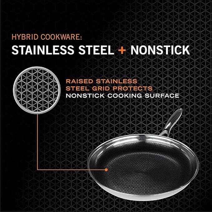 Cooking Pot Mesh Wok pan with Scratch-Resistant mesh Coating Suitable for All Types of stoves Including Induction stoves Stainless Steel
