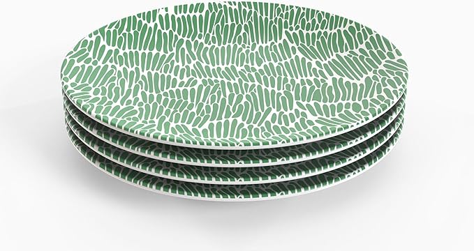 TervisHome Melamine Dinner Plates - Set of 4 | Enchanted Garden Collection | Durable Stoneware-like Quality Dishwasher Safe Perfect for Indoor and Outdoor Use