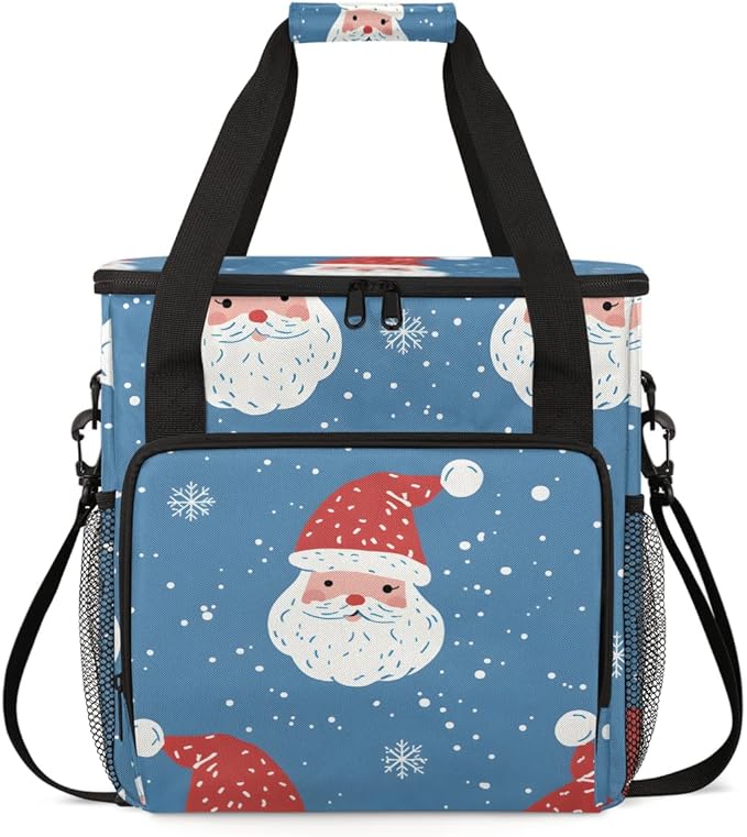 Mystical Santa Claus Coffee Maker Carrying Bag Christmas Santa Claus Travel Storage Bag Compatible with K-Mini or K-Mini Plus Single Serve Coffee Brewer Carrying Case with Pockets &amp Shoulder Str