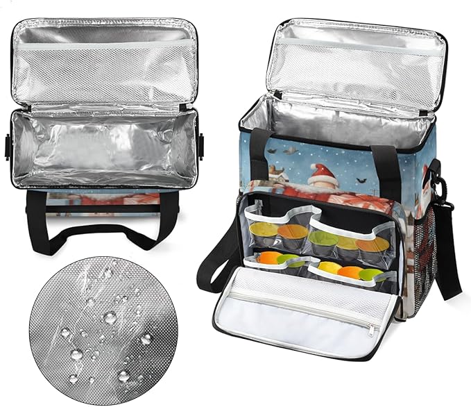 Xmas Santa Claus Coffee Maker Carrying Bag Mystical Santa Claus Travel Storage Bag Compatible with K-Mini or K-Mini Plus Single Serve Coffee Brewer Carrying Case with Pockets &amp Shoulder Strap
