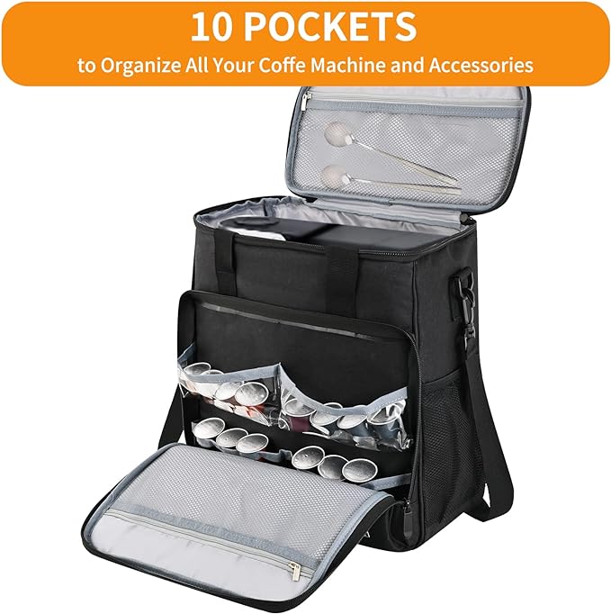 Travel Coffee Maker Carrying Bag Compatible with Keurig K-Mini or K-Mini Plus Single Serve Coffee Maker Portable Storage Bag with Shoulder Strap(Patented Design)