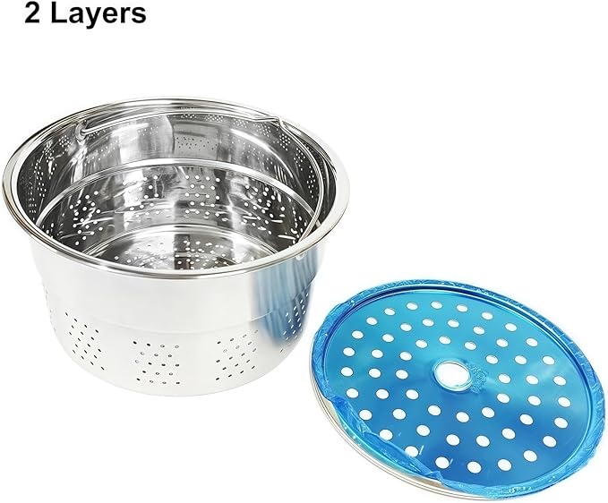Compatible with Thermomix TM5/TM6 Professional-Grade Stainless Steel Steamer Baskets Fully Meet The Needs of Food Steaming and Boiling