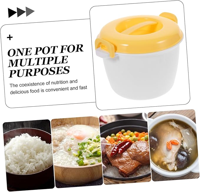 Microwave Rice Cooker Multi-functional Food Grade Steamer for Rice Noodles and Veggies Convenient Home Supply Large Capacity Easy to Use Bpa