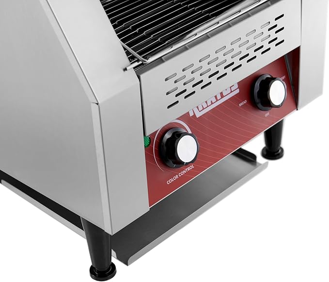 Commercial Conveyor Toaster Stainless Steel Countertop Toaster Toasts 300 Slices of Bread per Hour 10.5 Wide Conveyor Toasts 2 Slices of Bread At Once 120V 1750W