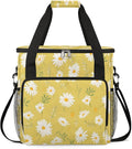 Floral Printed Daisy Coffee Maker Carrying Bag for Keurig K-Mini or K-Mini Plus Storage Portable Coffee Maker Travel Bag
