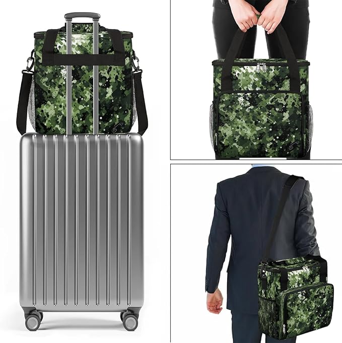 Abstract Camouflage Geometric Coffee Maker Travel Bag for K-Mini or K-Mini Plus Single Serve Coffee Brewer Portable Storage Tote Case for Tarvel