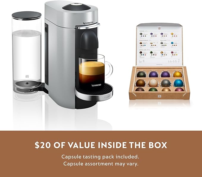 De'Longhi Nespresso Vertuo Plus Coffee and Espresso Maker by De'Longhi Titan