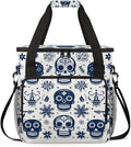Skull Mandala Coffee Maker Carrying Bag Portable Travel Storage Tote Bag Compatible with K-Mini or K-Mini Plus Single Serve Coffee Brewer Carrying Case with Multiple Pockets &amp Shoulder Strap