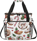 Bright Xmas Biscuit Coffee Maker Carrying Bag Portable Travel Storage Tote Bag Compatible with K-Mini or K-Mini Plus Single Serve Coffee Brewer Carrying Case with Multiple Pockets &amp Shoulder Str