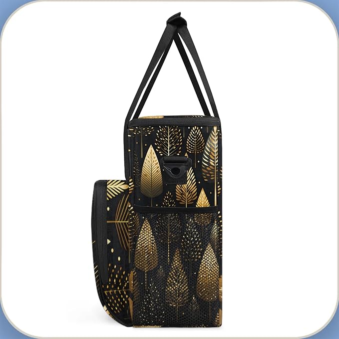 Trees Themed Coffee Maker Travel Bag for Keurig K-Mini/K-Mini Plus Insulated Waterproof Tote with Pockets for K-Cup Portable Single-Serve Brewer Case