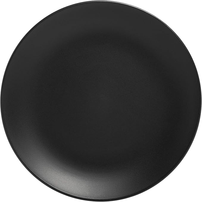 10 Strawberry Street Wazee Matte Coupe Dinnerware Set 16 pc Black
