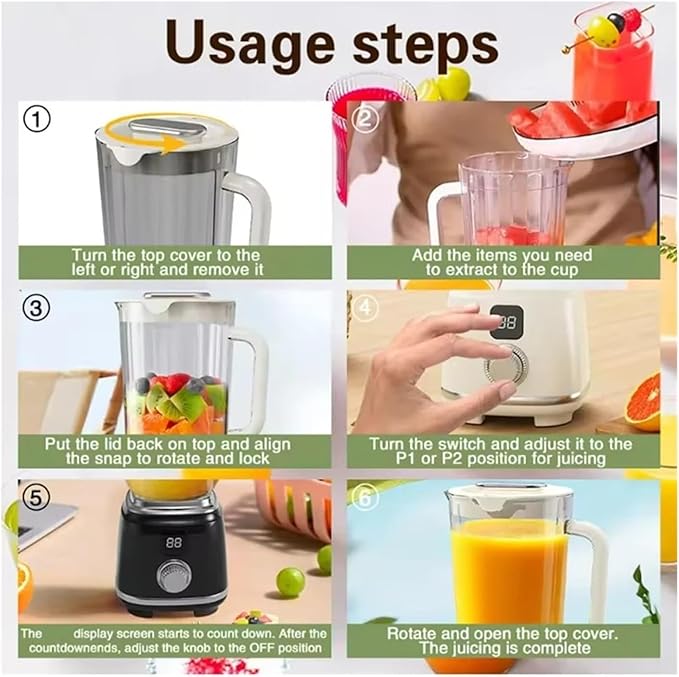 Juicer Machine Rechargeable Household Juice Blender 600ml 10-Blade 304 Stainless Steel 3000mAh Rechargeable Battery 2 Speed to Makes Juice Nut Milk &amp Sorbet (Black)