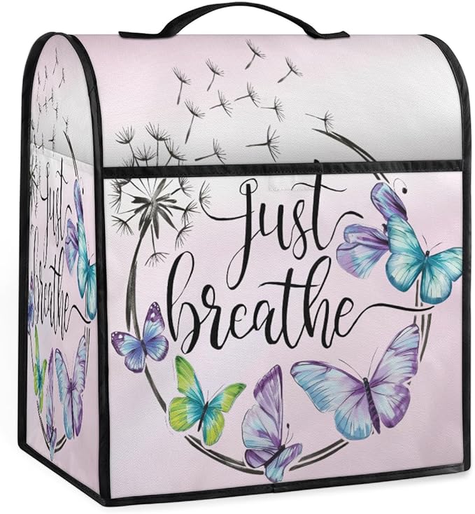 cfpolar Kitchen Aid Mixer Cover Compatible with 6-8 Quarts Flower Floral Butterfly Stand Mixer Cover Kitchen Aid Mixers Accessories Appliance Organizer Bag Dust Covers with Zipper Pocket