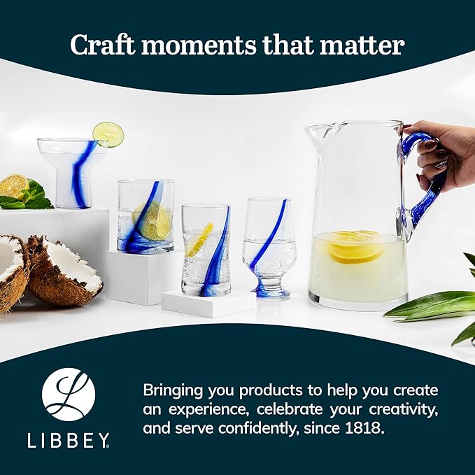 Libbey Blue Ribbon Impressions Rocks Glasses 8-ounce Set of 8