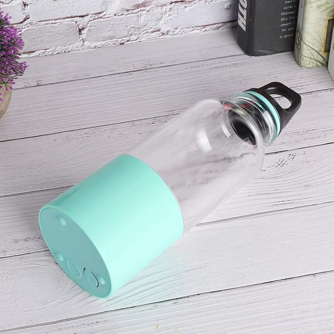Portable Electric Fruit Cup with Two Blades Cutting Juicer Blender 2600mAh Travel Home USB Rechargeable (500ML)
