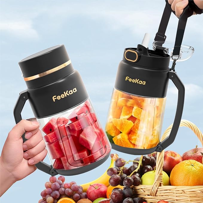 Juice Extractors 33 Oz BPA-Free Juice Extractors for Shakes &amp Smoothies with Travel Lid Straw &amp Strap for Gym Travel and Sports