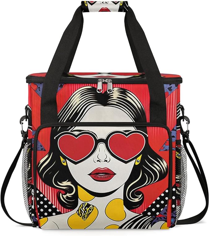 Coffee Maker Carrying Bag Heart Girl Single Cup Coffee Maker Travel Bag Compatible with Keurig K-Mini or K-Mini Plus Portable Storage Bag with Shoulder StrapAZ-190