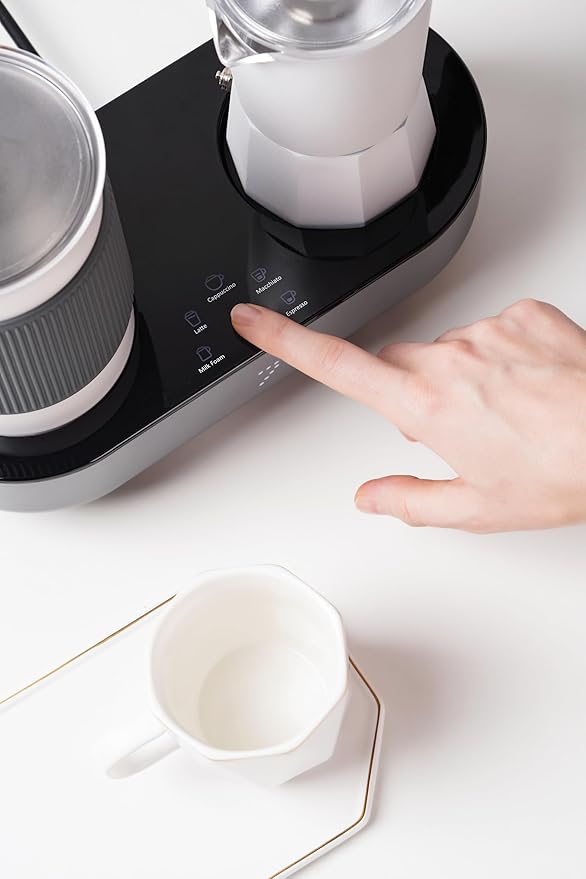 SEVEN&ampME Fancy coffee machine semi-automatic home office travel milk frother all-in-one machine Mocha pot Italian electric milk frother coffee maker