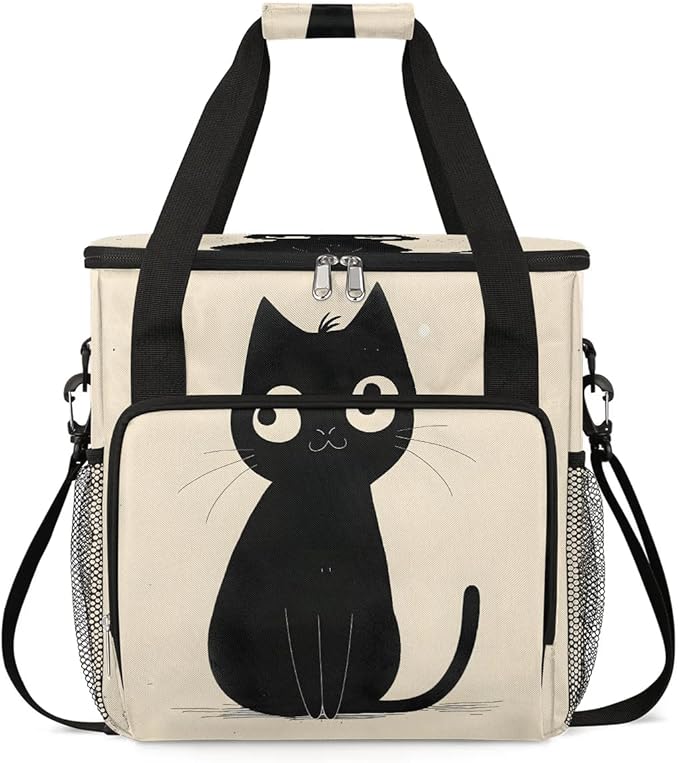 Black Cat Coffee Maker Travel Bag for K-Mini or K-Mini Plus Single Serve Coffee Brewer Portable Storage Tote Case for Tarvel
