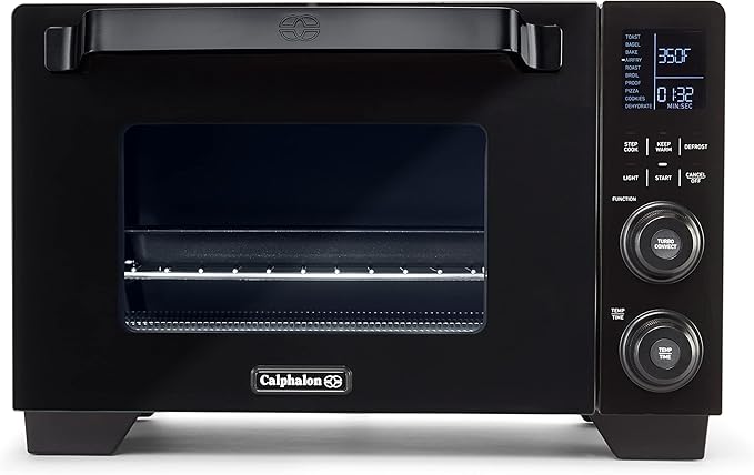 Calphalon Air Fryer Oven 11-in-1 Toaster Oven Air Fryer Combo Cool Touch Exterior 26.4 QT/25 L Fits 12 Pizza Stainless Steel