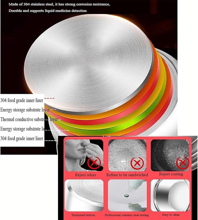 Electric cooker Rice Cooker Home Intelligent Insulation Multi-function 304 Stainless Steel Inner Pot Spoon Steamer And Measuring Cup Dormitory Small Appliances(5L)